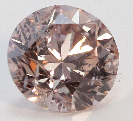Round Cut Loose Diamond (1.03 Ct, Natural Fancy Brown Pink Color, I1 Clarity) GIA Certified